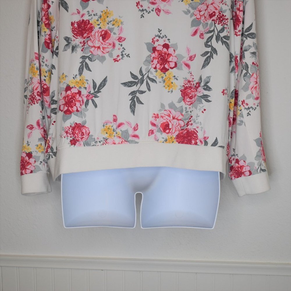 Torrid Floral Bomber Jacket Sz 3 Plus Size Zip Up Retro 80s Grandmacore - Picture 8 of 16
